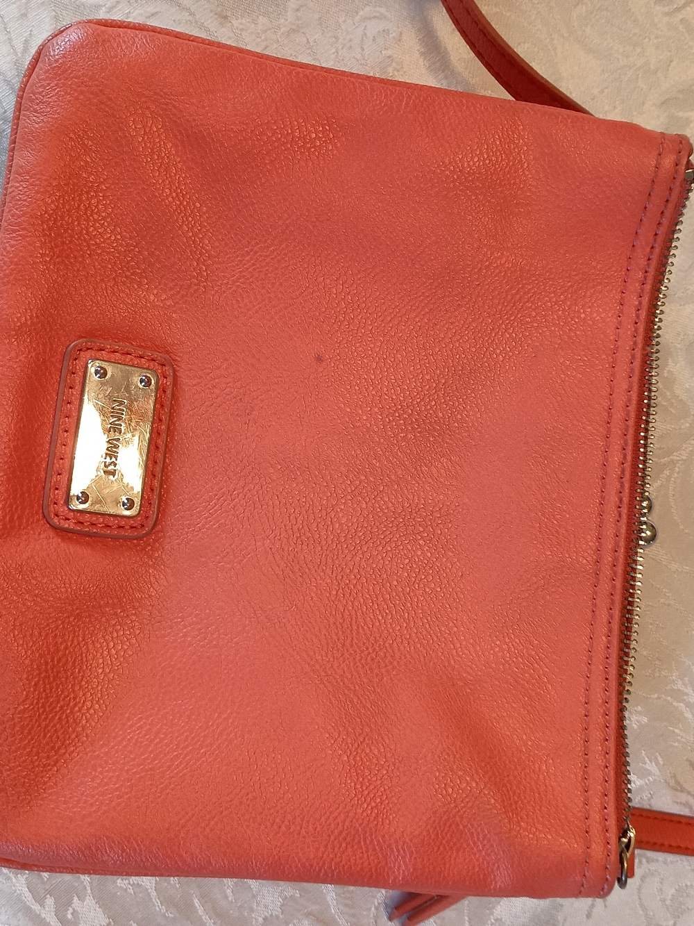 Nine West Coral Leather Crossbody Bag